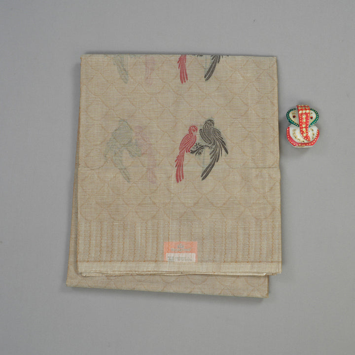 Hayagrivas Handloom Pure Cotton Saree in Classic Sandal KBE234D4-4