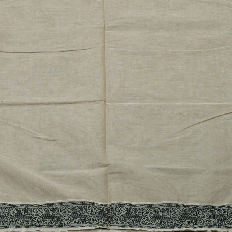 Hayagrivas Handloom Pure Cotton Saree in Tranquil Beige KBE234D5-1