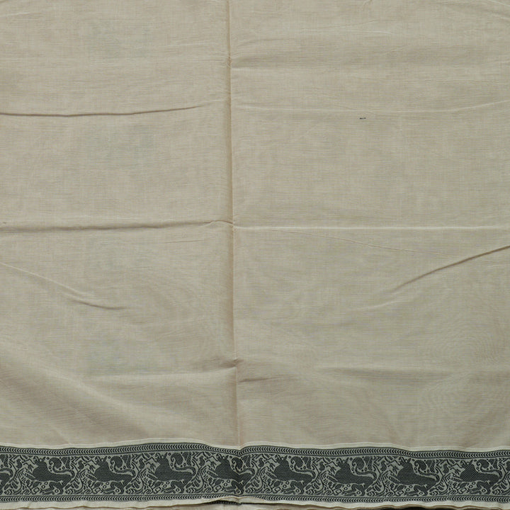 Hayagrivas Handloom Pure Cotton Saree in Tranquil Beige KBE234D5-1