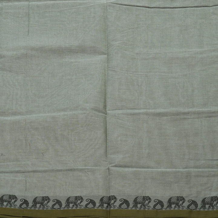 Hayagrivas Handloom Pure Cotton Saree in Earthy Grey KBE234D6-2
