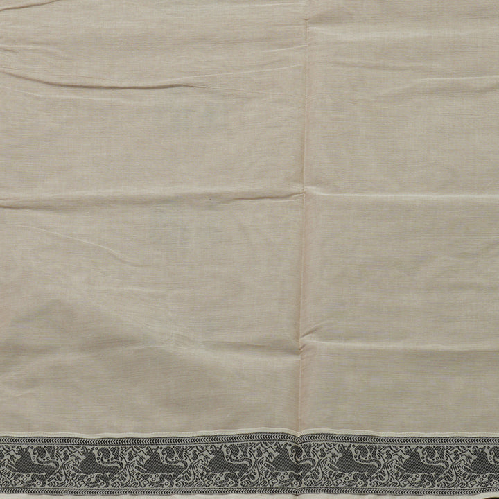 Hayagrivas Handloom Pure Cotton Saree in Beige KBE234D6-6