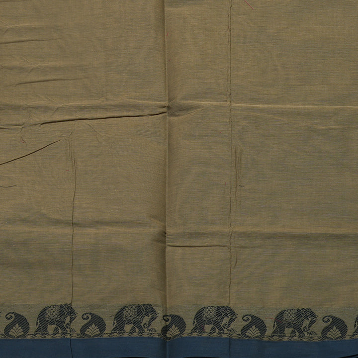 Hayagrivas Handloom Pure Cotton Saree in Serene Beige KBE234D6-7