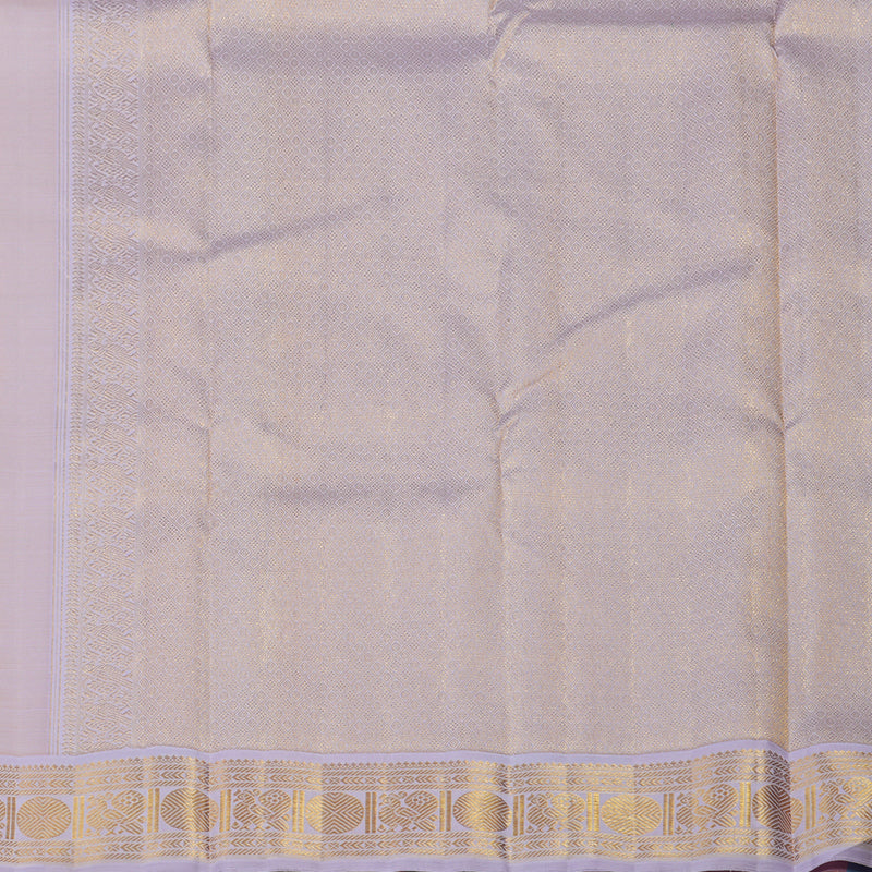 Hayagrivas Handloom Peach Orange Kanjivaram Silk Saree with Multicolour Border KBE2356B4-1