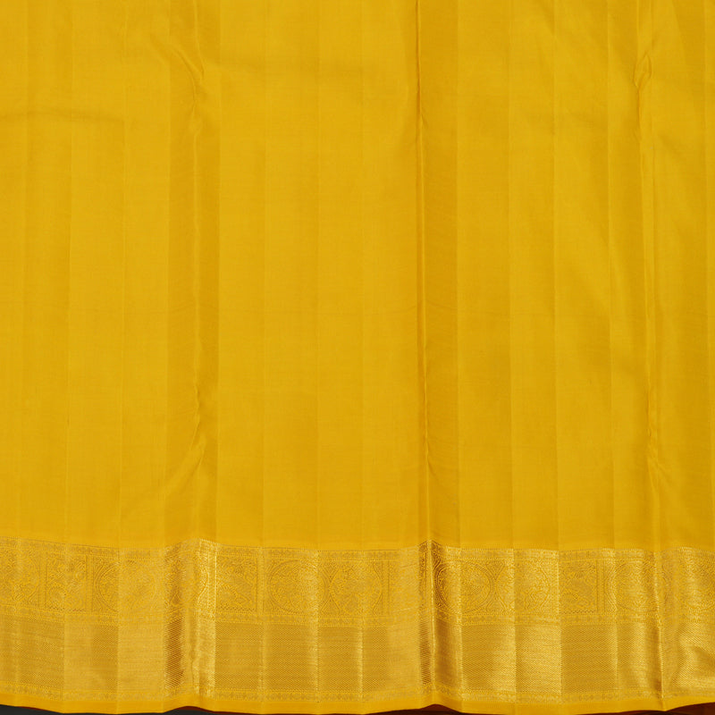 Hayagrivas Handloom Sky Blue Kanjivaram Silk Saree with Yellow Border KBE2356B7-1