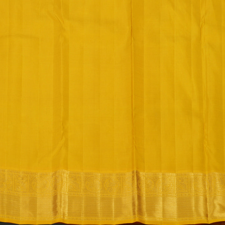 Hayagrivas Handloom Sky Blue Kanjivaram Silk Saree with Yellow Border KBE2356B7-1