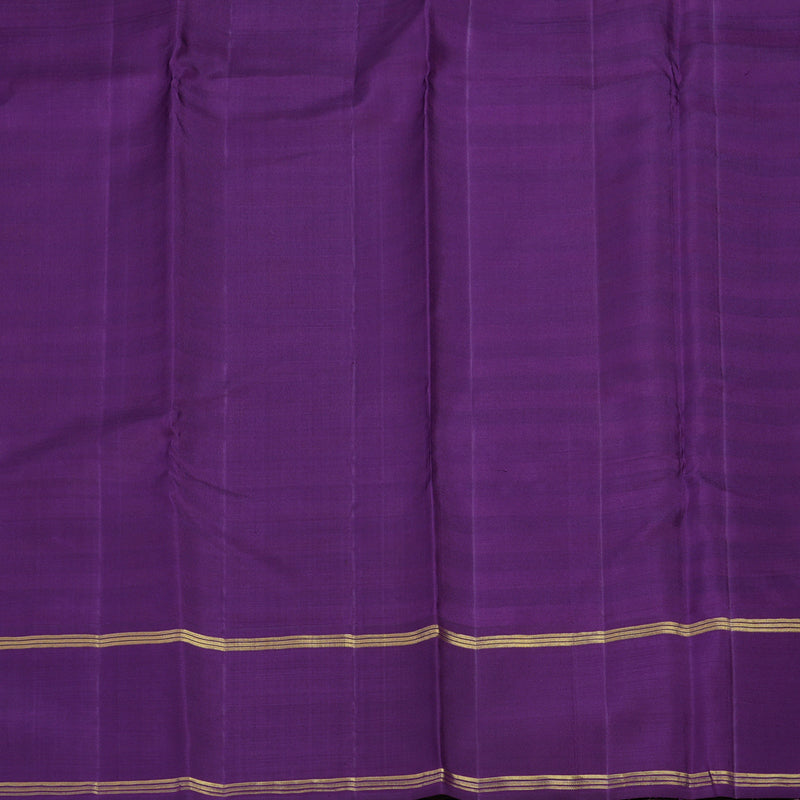 Hayagrivas Handloom Pink & Yellow Checks Kanjivaram Silk Saree with Purple Border KBE2357B2-1