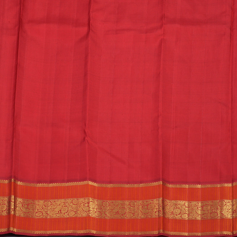 Hayagrivas Handloom Baby Pink Kanjivaram Silk Saree with Red Border KBE2357B4-1