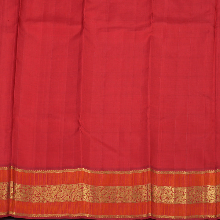 Hayagrivas Handloom Baby Pink Kanjivaram Silk Saree with Red Border KBE2357B4-1