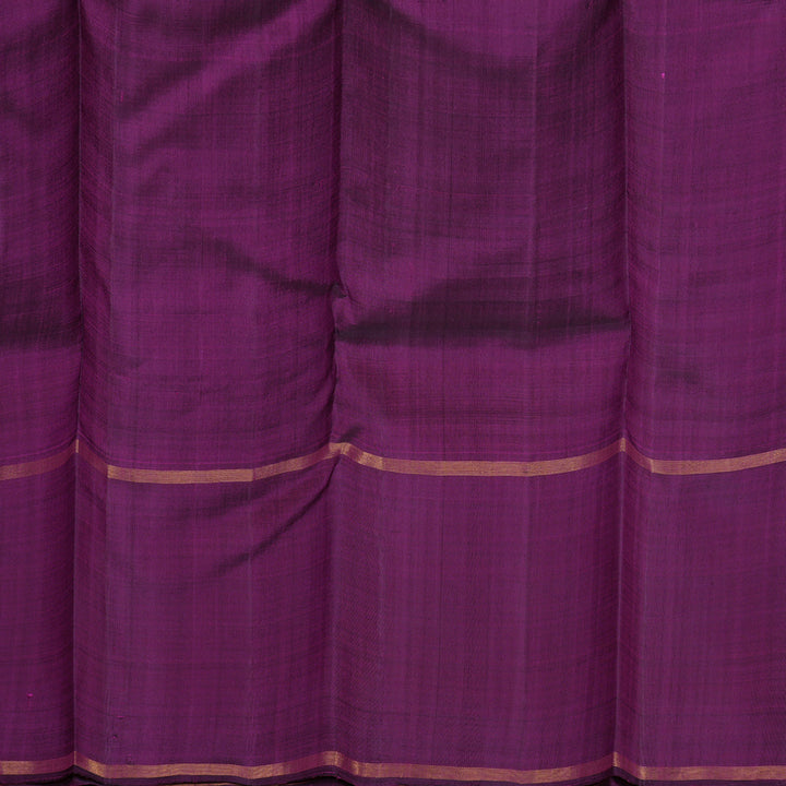 Hayagrivas Handloom Fluorescent Green Kanjivaram Silk Saree with Purple Border KBE2358B7-1