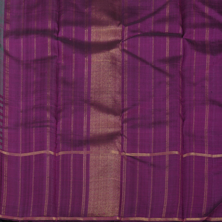 Hayagrivas Handloom Fluorescent Green Kanjivaram Silk Saree with Purple Border KBE2358B7-1