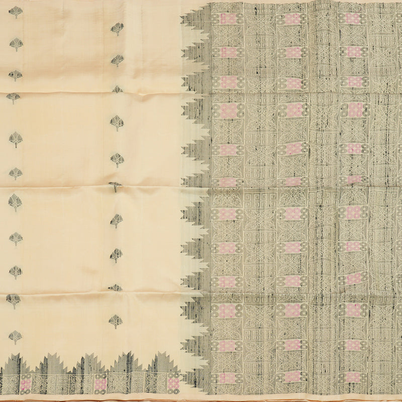 Hayagrivas Handloom Soft Silk Saree in Soothing Sandal KBE235D3-1