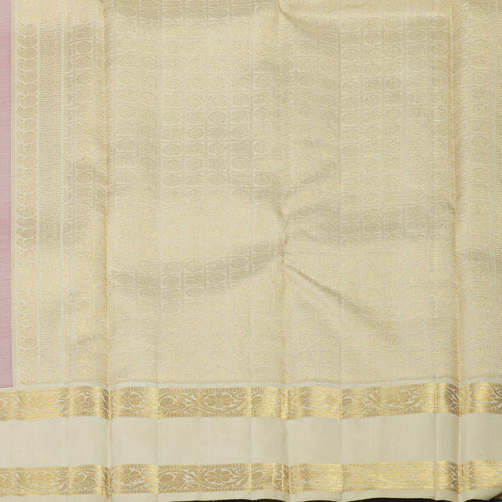 Hayagrivas Handloom Crimson Red Kanjivaram Silk Saree with Half-White Border KBE2368B5-3