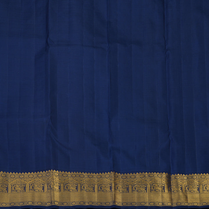 Hayagrivas Handloom Lilac Kanjivaram Silk Saree with Navy Blue Border KBE2369B2-1