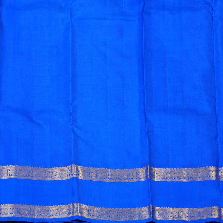 Hayagrivas Handloom Red Kanjivaram Silk Saree with MS Blue Border KBE2373B1-1