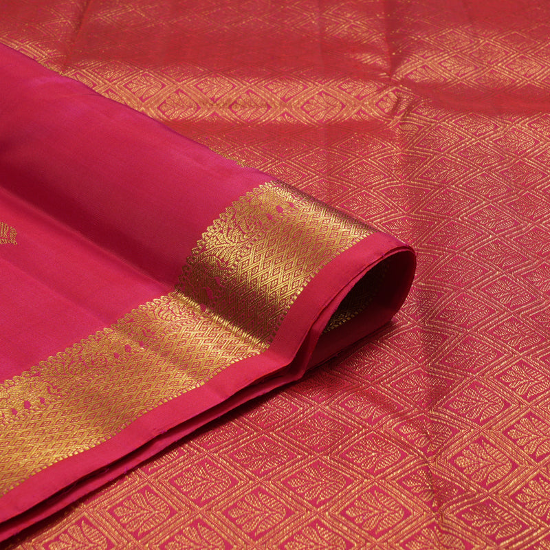Hayagrivas Handloom Pink Kanjivaram Silk Saree KBE2374B1-9