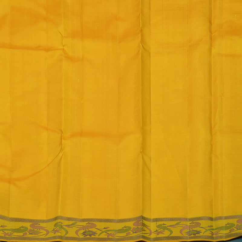 Hayagrivas Handloom Yellow Kanjivaram Silk Saree KBE2374B3-1