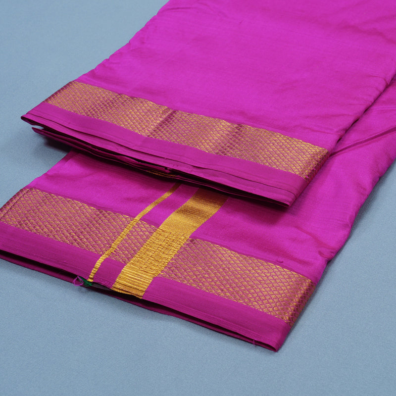 Hayagrivas Handloom 8*4 Silk Dhothi KBE2375B3-1
