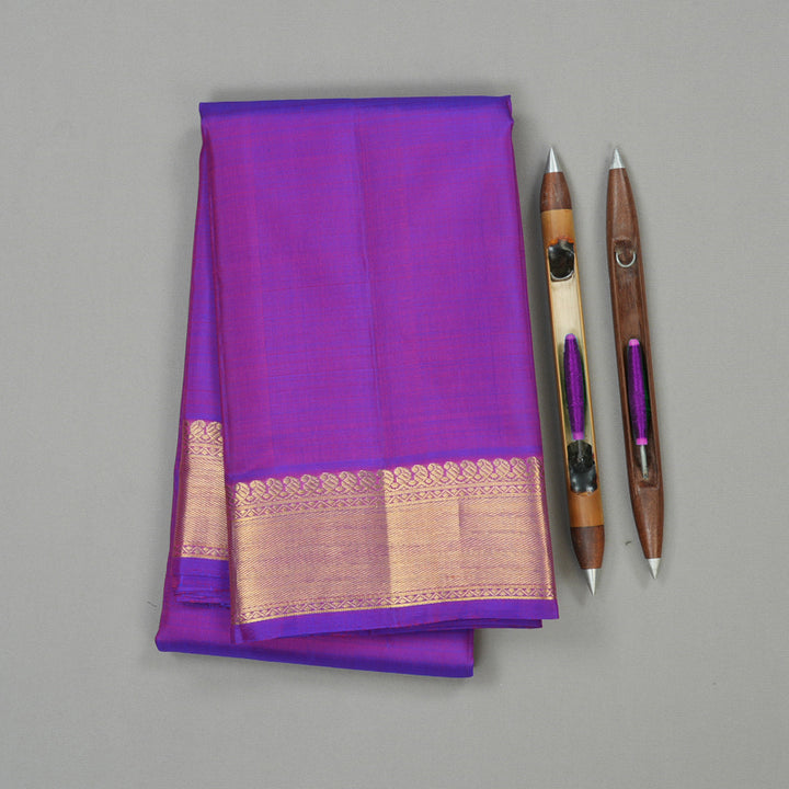 Hayagrivas Purple Handloom Kanjivaram Silk Saree KBE237D1-2