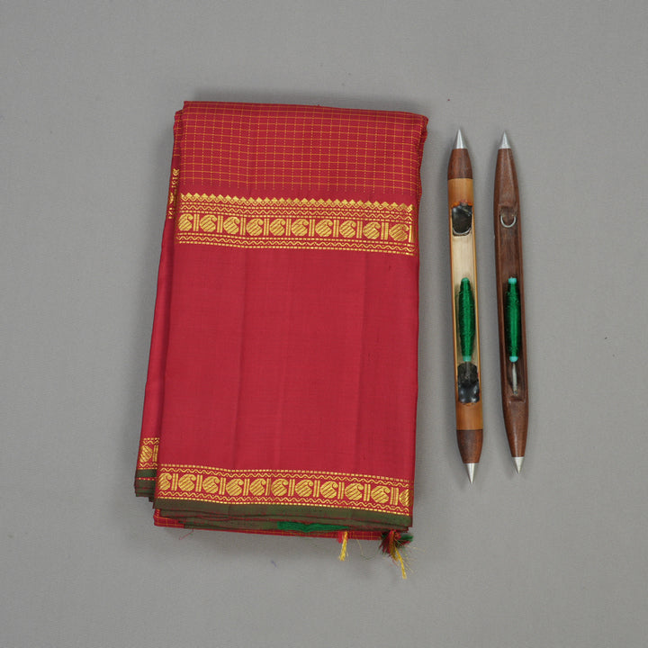 Hayagrivas Handloom Maroon Kanjivaram Silk Saree KBE237D5-1