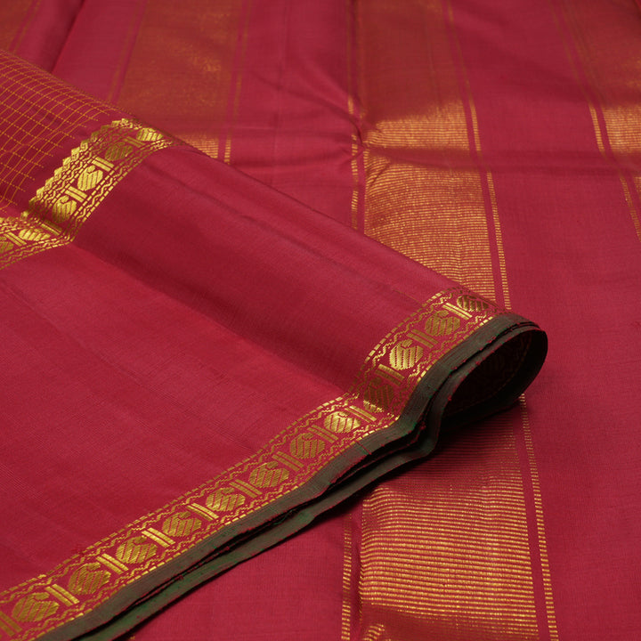 Hayagrivas Handloom Maroon Kanjivaram Silk Saree KBE237D5-1