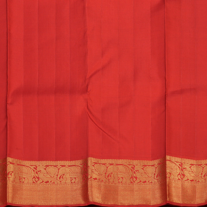 Hayagrivas Handloom Bottle Green Kanjivaram Silk Saree with Red Border KBE2380B1-2