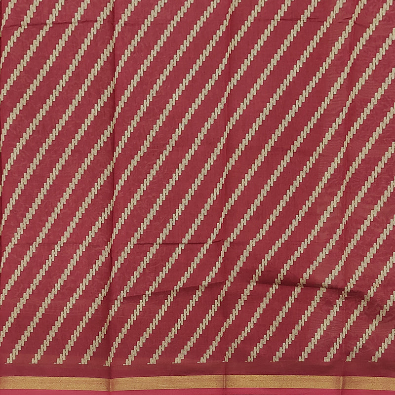 Hayagrivas Redish Maroon Fancy Cotton Saree KBE2383B5-1
