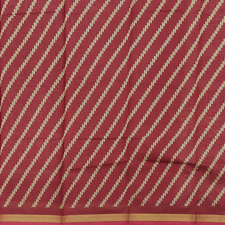 Hayagrivas Redish Maroon Fancy Cotton Saree KBE2383B5-1