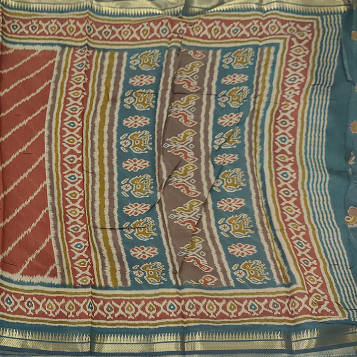 Hayagrivas Rust Red Fancy Cotton Saree KBE2383B6-10