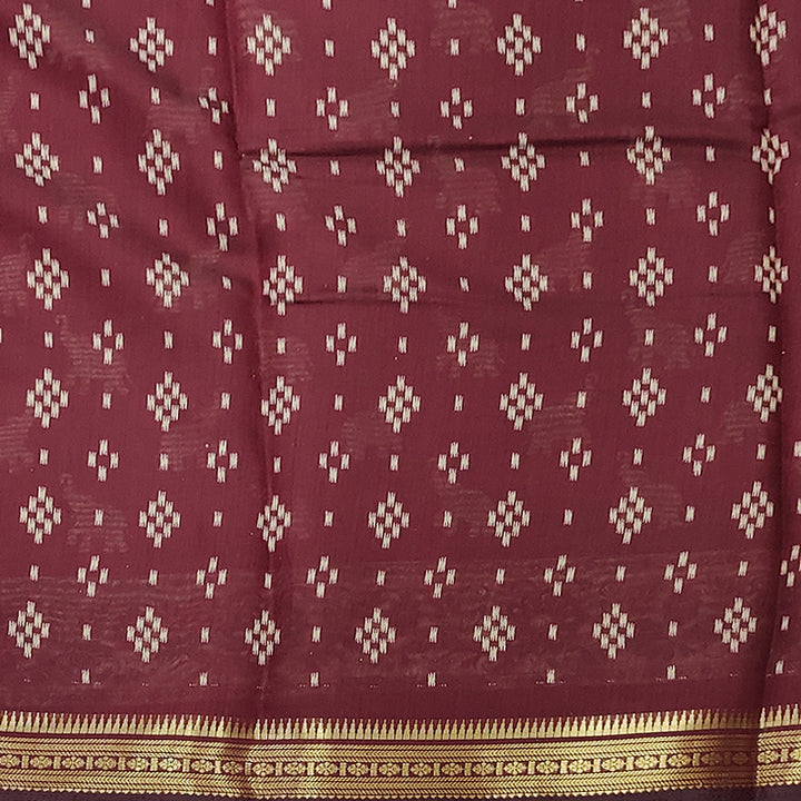 Hayagrivas Deep Maroon Fancy Cotton Saree KBE2383B6-3