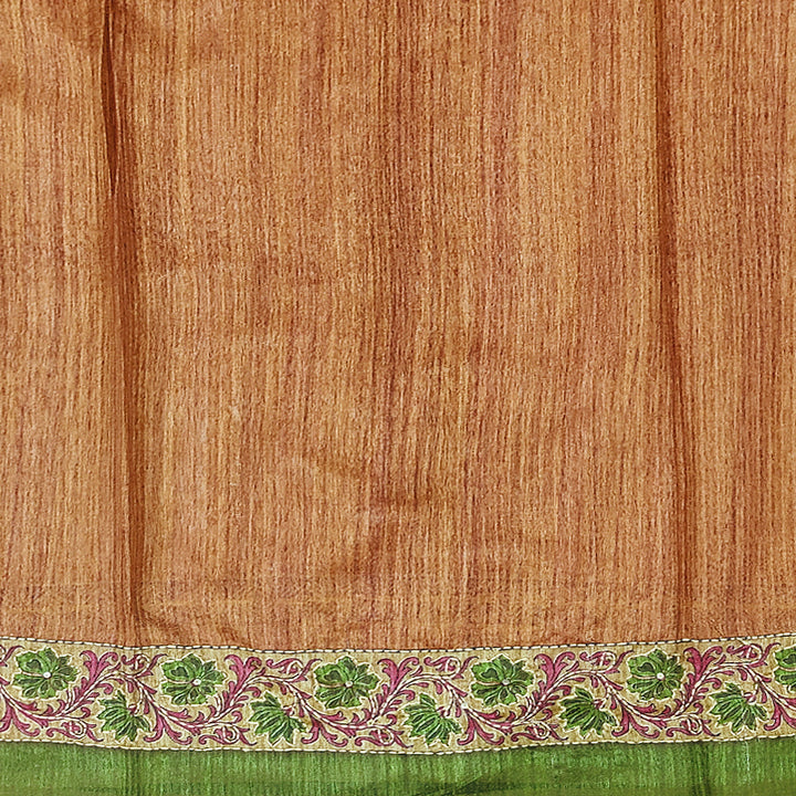 Hayagrivas Rust Orange Fancy Cotton Saree KBE2383B7-8