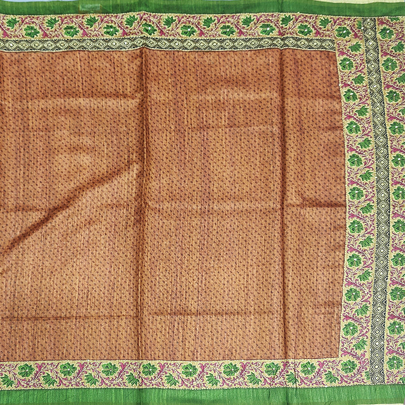 Hayagrivas Rust Orange Fancy Cotton Saree KBE2383B7-8