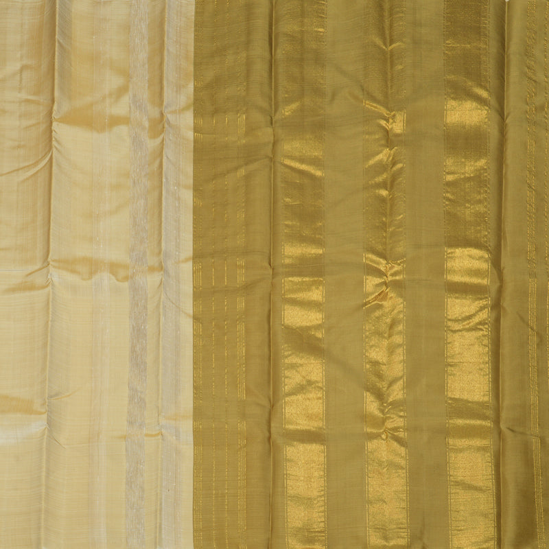 Hayagrivas Handloom Beige Kanjivaram Silk Saree KBE2384B4-1