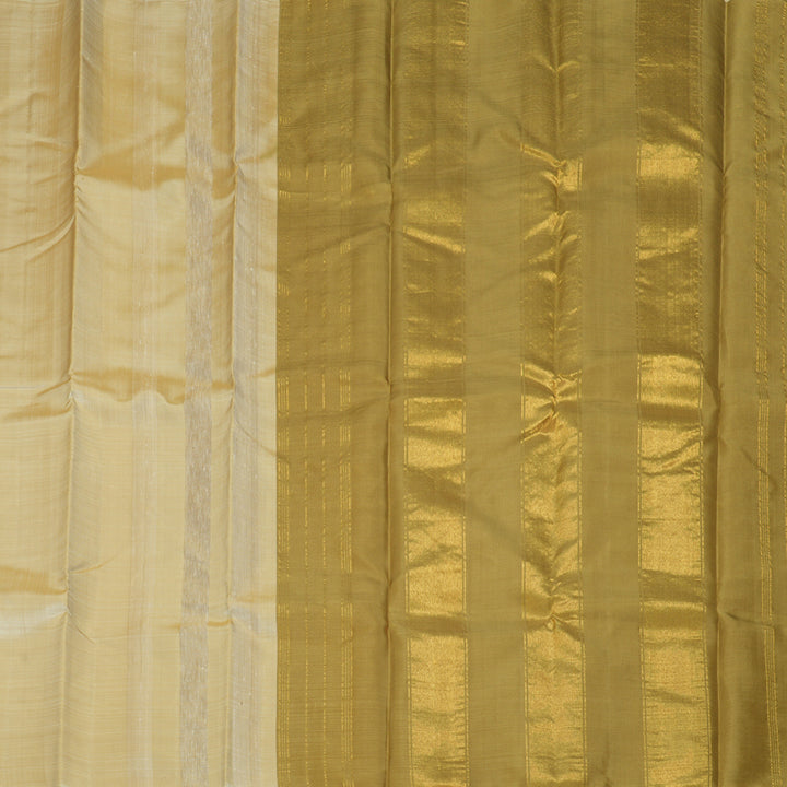 Hayagrivas Handloom Beige Kanjivaram Silk Saree KBE2384B4-1