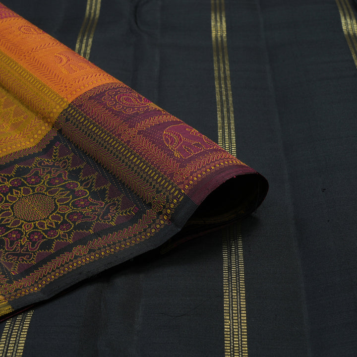 Hayagrivas Handloom Multicolour Checks Kanjivaram Silk Saree KBE2385B17-1