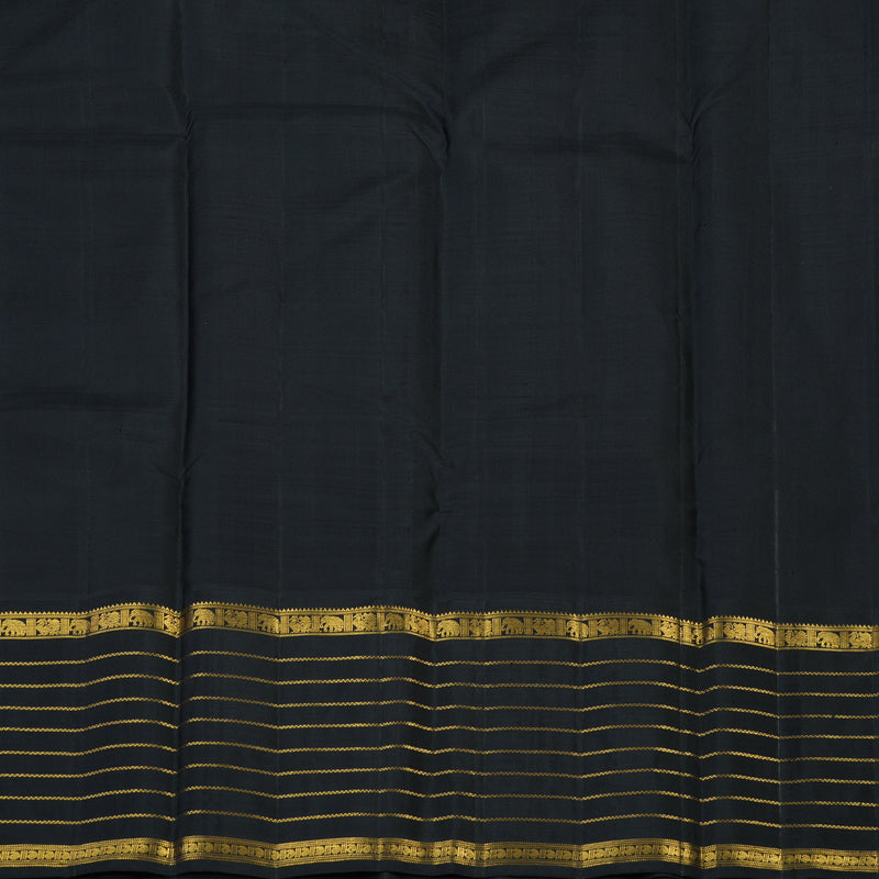 Hayagrivas Handloom Lavendar Kanjivaram Silk Saree with Black Border KBE2385B33-1