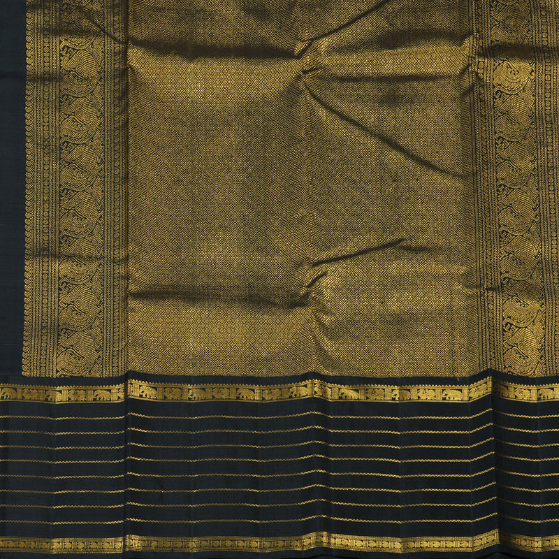 Hayagrivas Handloom Lavendar Kanjivaram Silk Saree with Black Border KBE2385B33-1