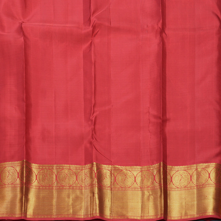 Hayagrivas Handloom Lilac Kanjivaram Silk Saree with Red Border KBE2385B43-1