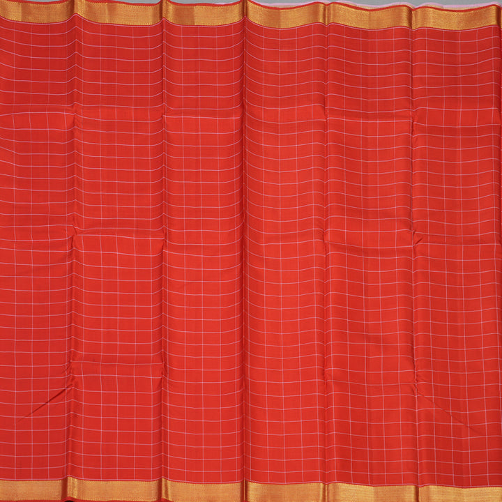 Hayagrivas Handloom Red Kanjivaram Silk Saree KBE2385B5-1