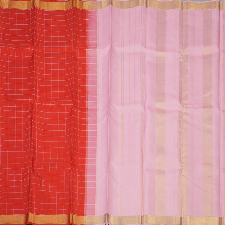 Hayagrivas Handloom Red Kanjivaram Silk Saree KBE2385B5-1