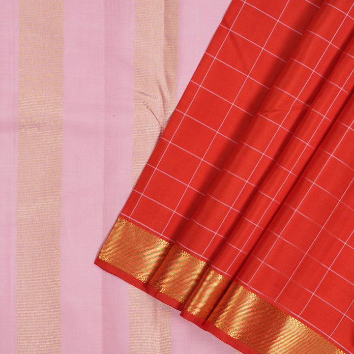 Hayagrivas Handloom Red Kanjivaram Silk Saree KBE2385B5-1