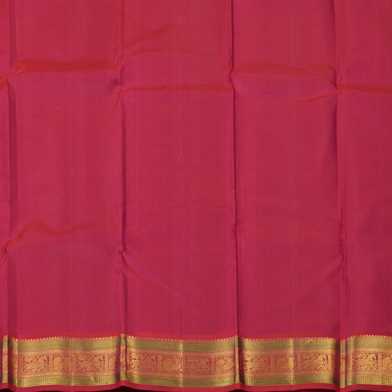Hayagrivas Handloom Violet Kanjivaram Silk Saree with Red Border KBE2386B4-1
