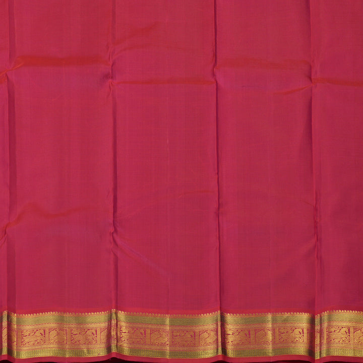 Hayagrivas Handloom Violet Kanjivaram Silk Saree with Red Border KBE2386B4-1
