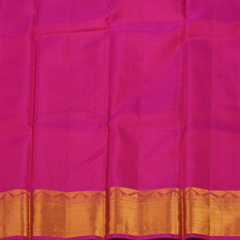 Hayagrivas Handloom Rani Pink Kanjivaram Silk Saree KBE238D3-4