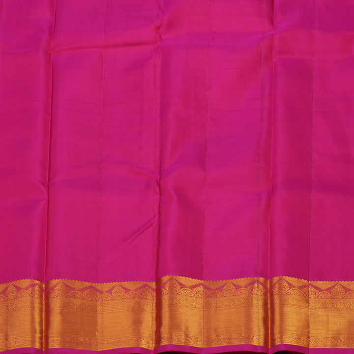 Hayagrivas Handloom Rani Pink Kanjivaram Silk Saree KBE238D3-4