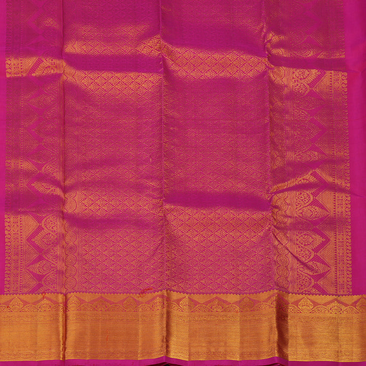 Hayagrivas Handloom Rani Pink Kanjivaram Silk Saree KBE238D3-4