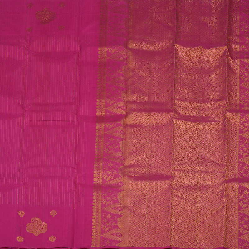 Hayagrivas Handloom Magenta Pink Kanjivaram Silk Saree KBE238D4-8