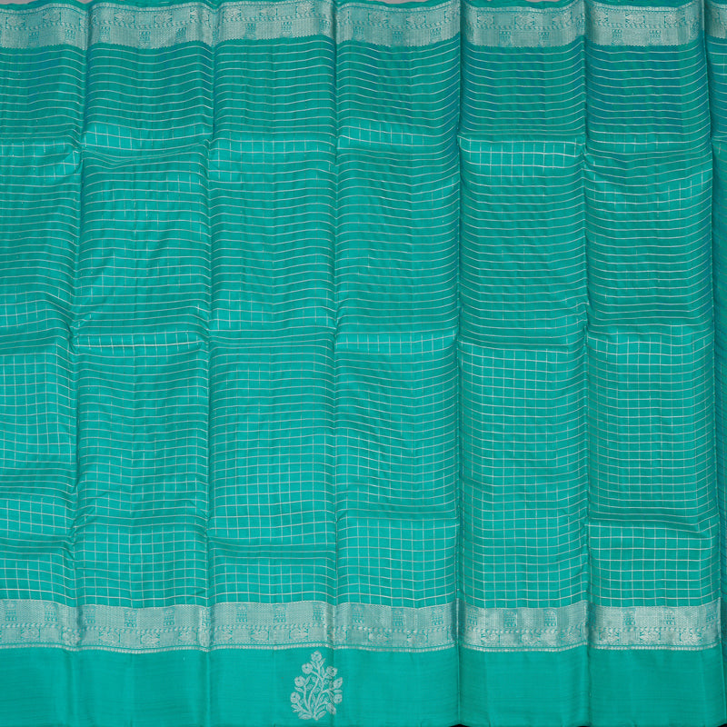 Hayagrivas Handloom Sea Green Kanjivaram Silk Saree KBE238D5-3
