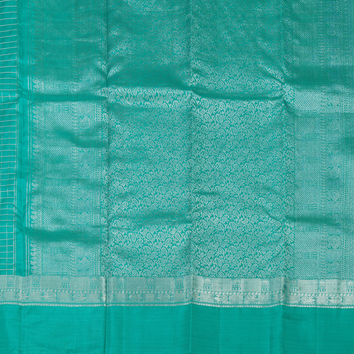 Hayagrivas Handloom Sea Green Kanjivaram Silk Saree KBE238D5-3
