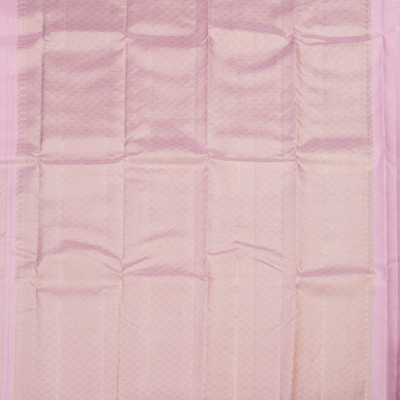Hayagrivas Handloom Pure Kanjivaram Silk Saree in Delicate Baby Pink KBE238D6-1