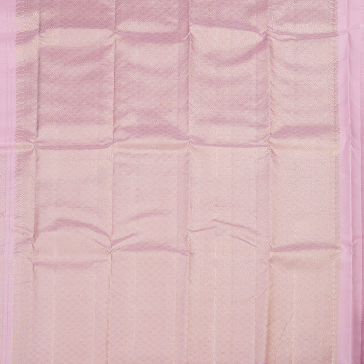 Hayagrivas Handloom Pure Kanjivaram Silk Saree in Delicate Baby Pink KBE238D6-1